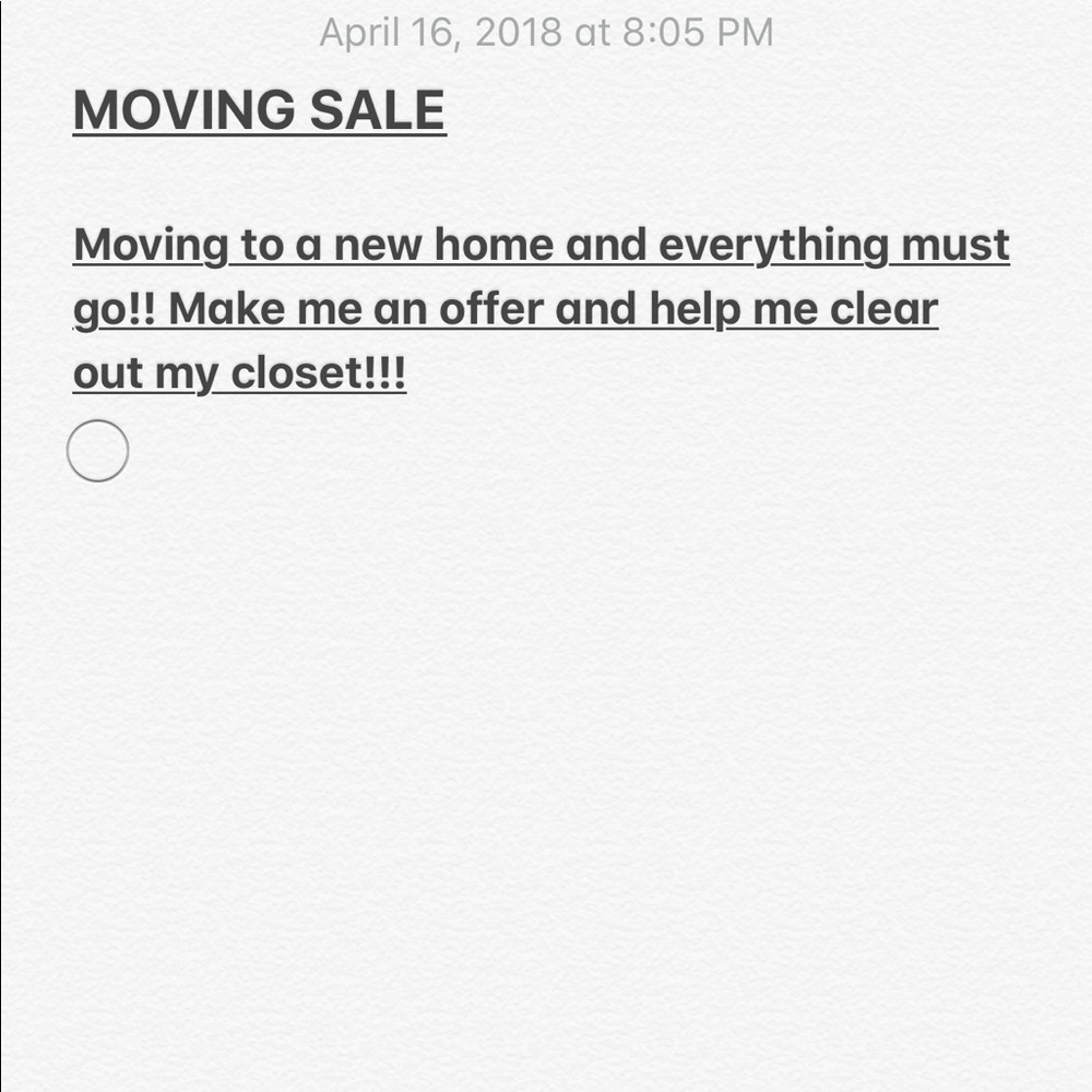 Everything must go